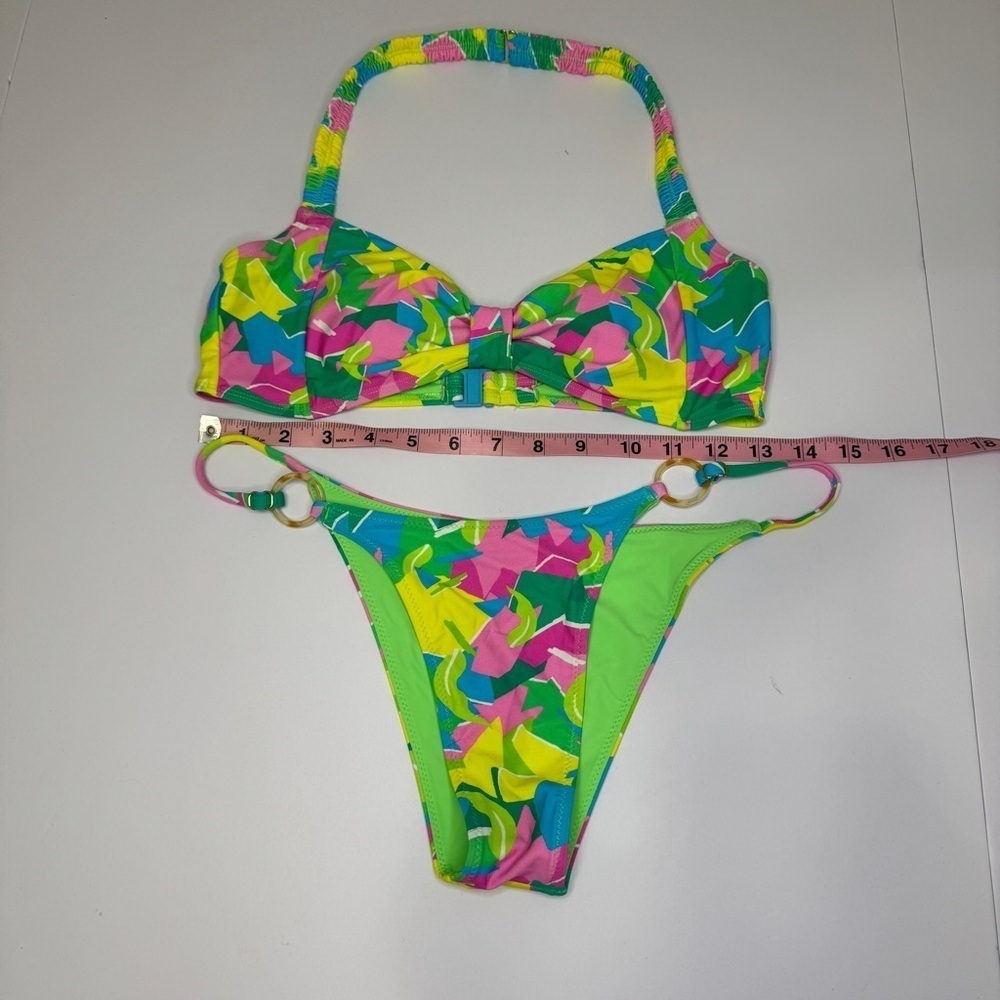 Blackbough Neon Tropical Bikini Set | Size Medium | Eco-Friendly Swimwear NWOT - Picture 5 of 8
